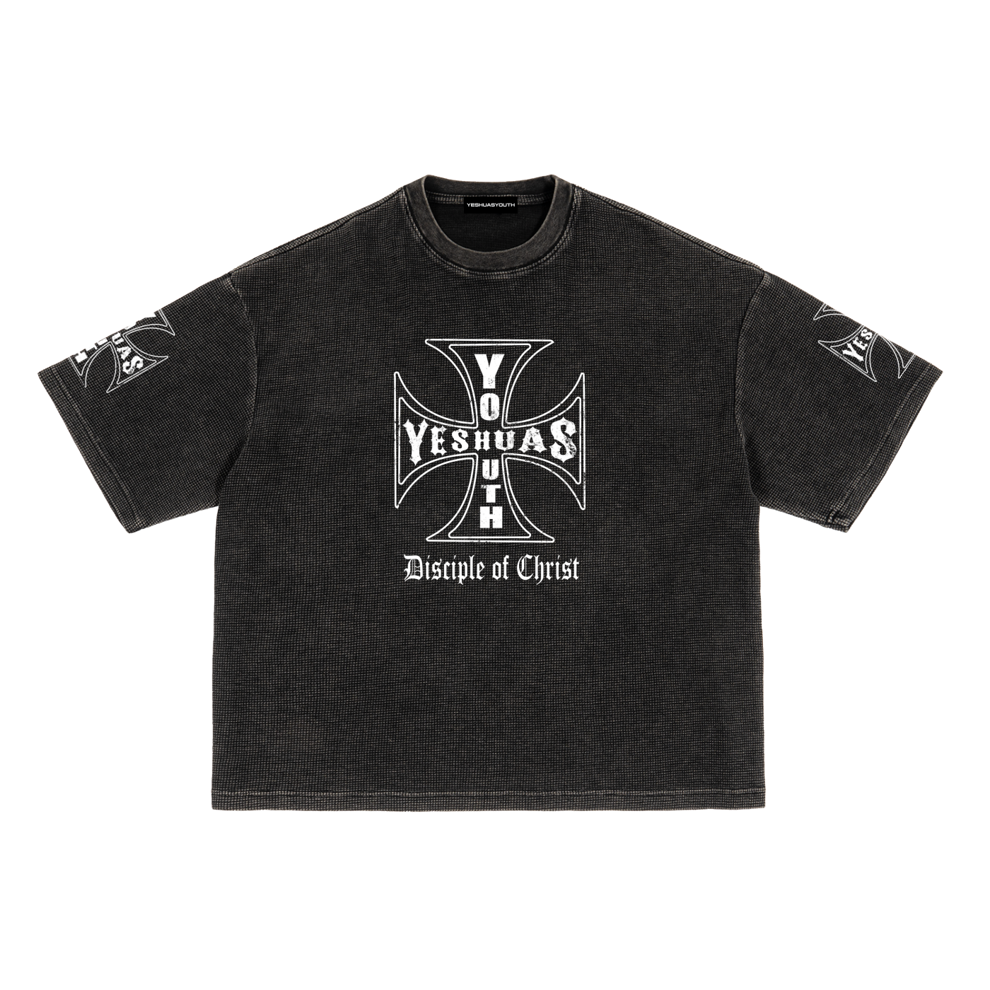 DISCIPLE OF CHRIST WAFFLE KNIT BOXY TEE