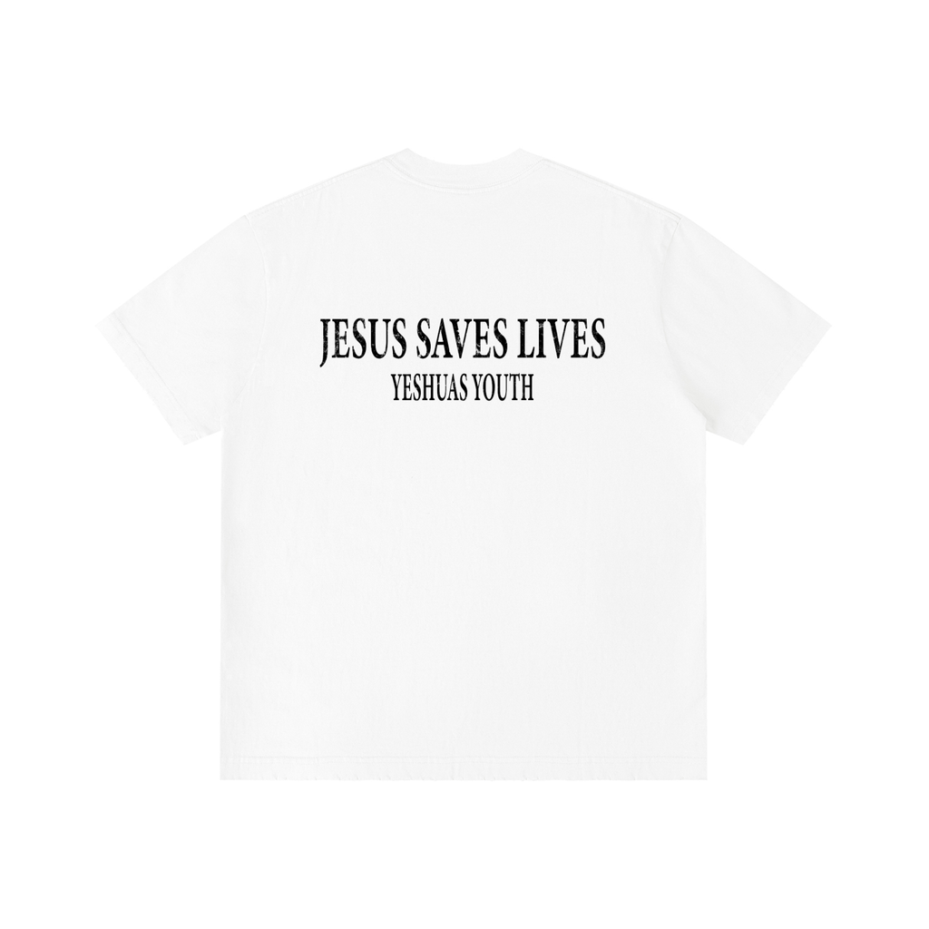 DESCRIPTION OF JESUS FRAYED TEE