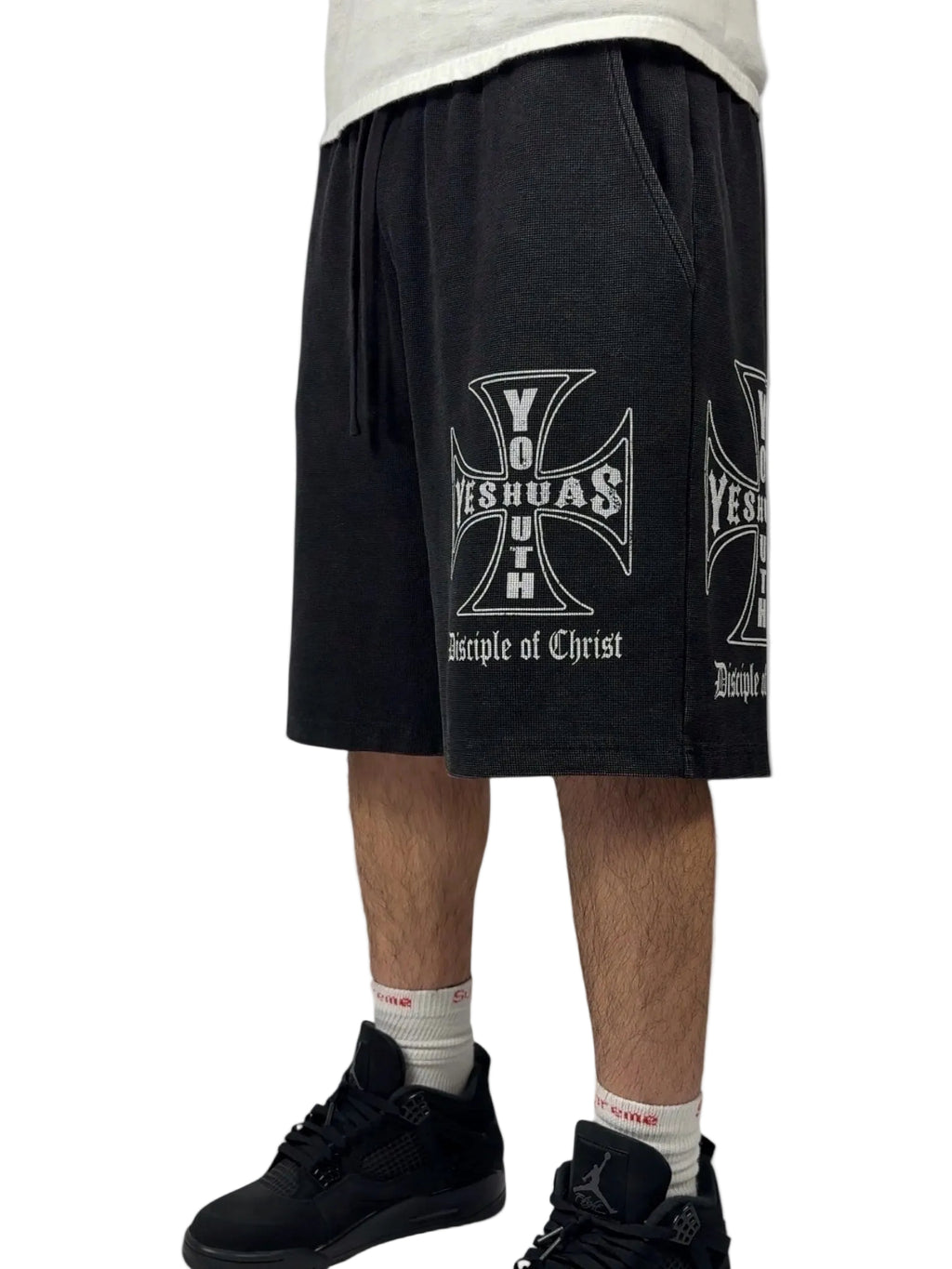 DISCIPLE OF CHRIST WAFFLE KNIT LOUNGE SHORTS