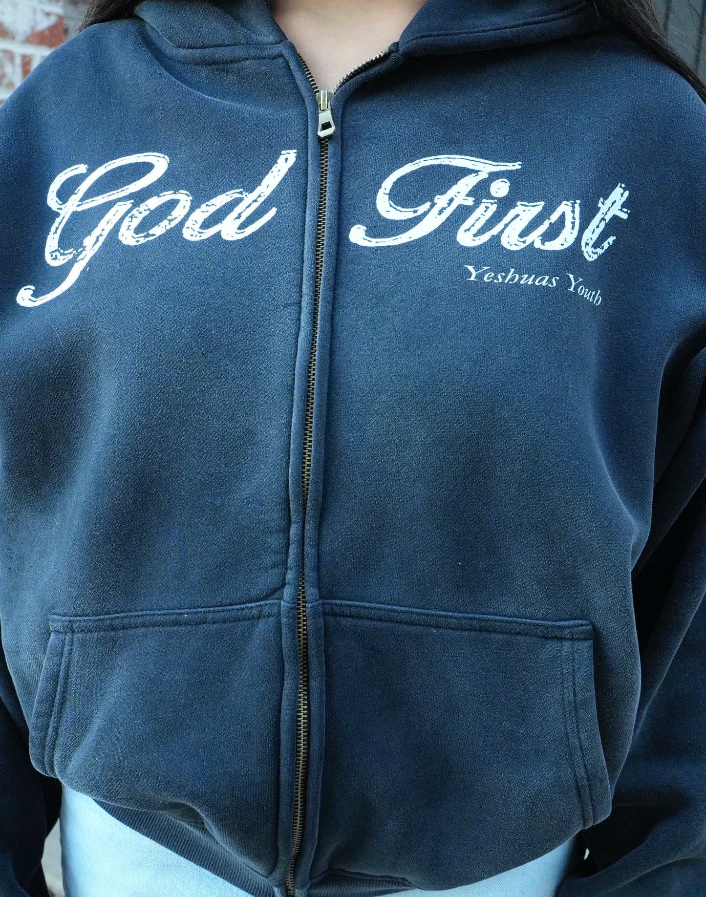 GOD FIRST ZIP UP