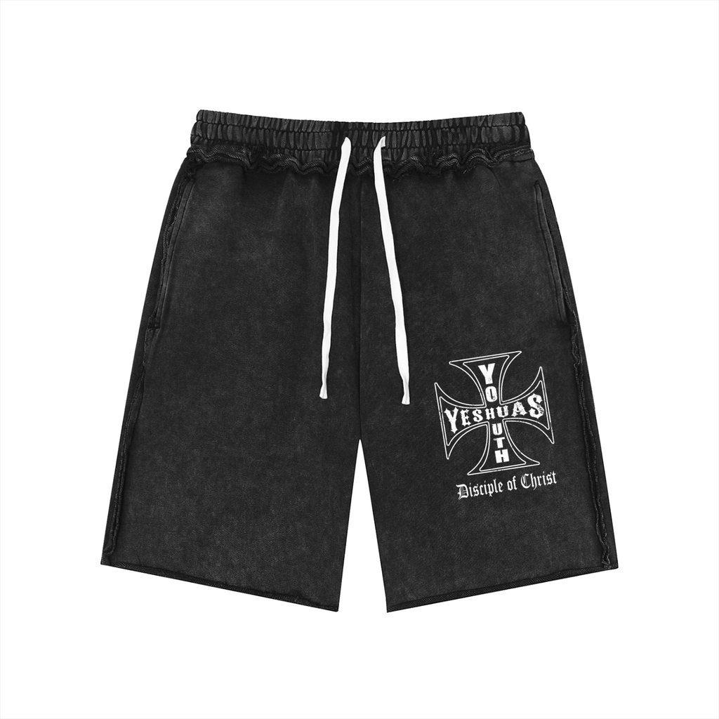 DISCIPLE OF CHRIST RAW EDGE BAGGY SHORTS