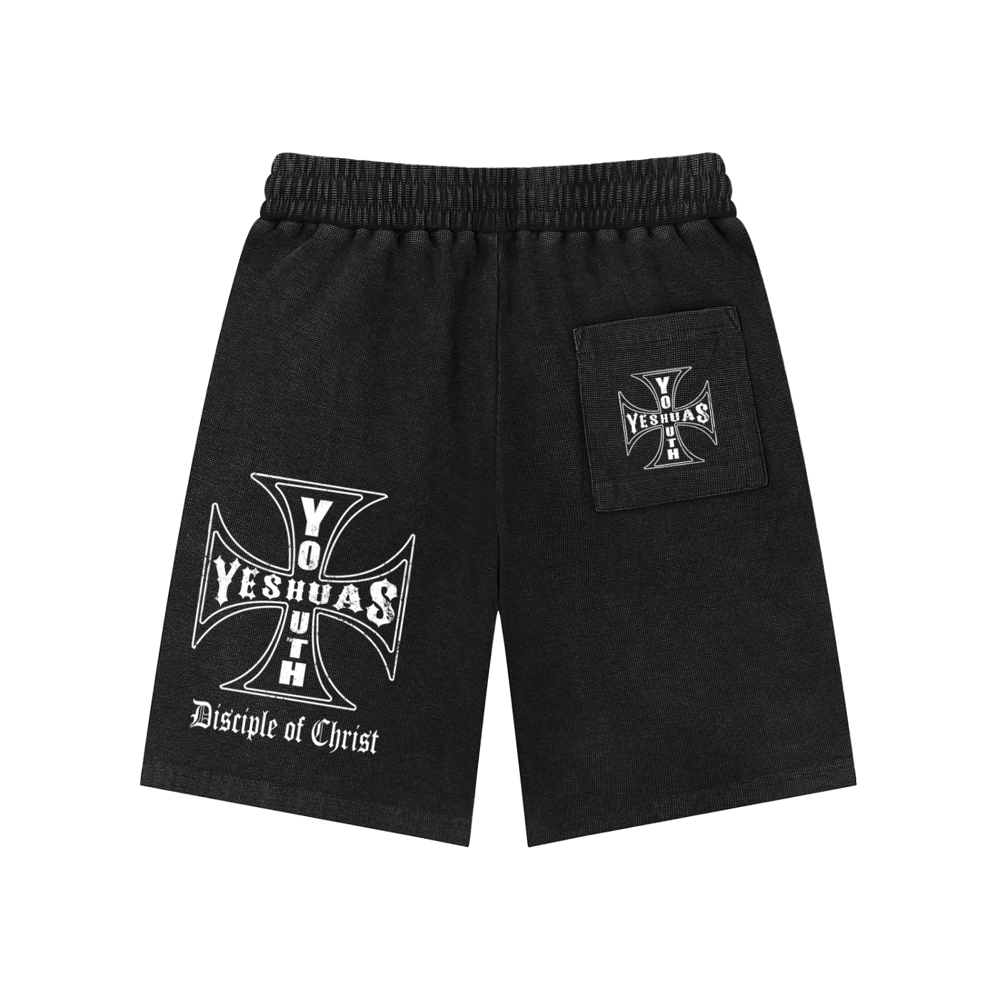 DISCIPLE OF CHRIST WAFFLE KNIT LOUNGE SHORTS