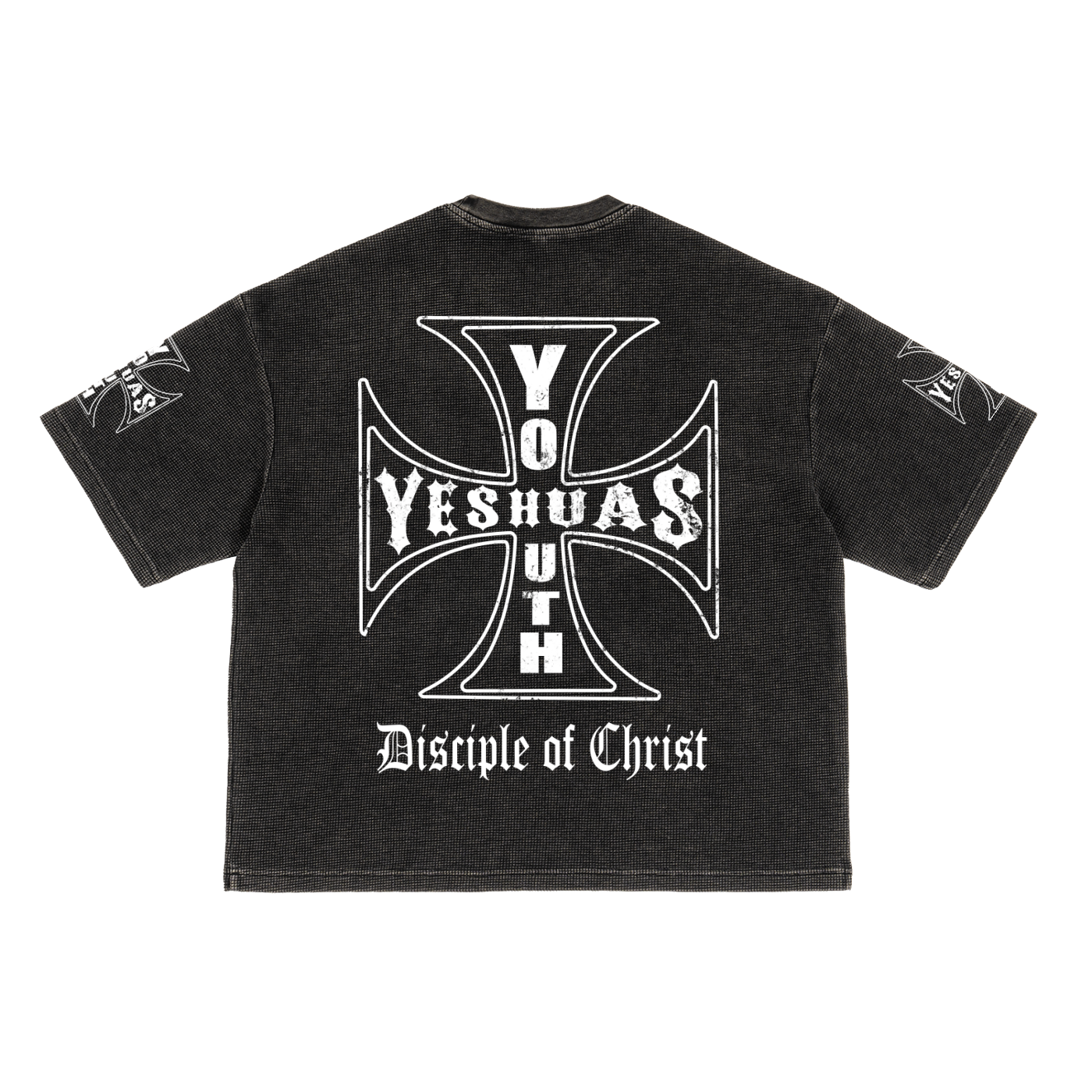 DISCIPLE OF CHRIST WAFFLE KNIT BOXY TEE
